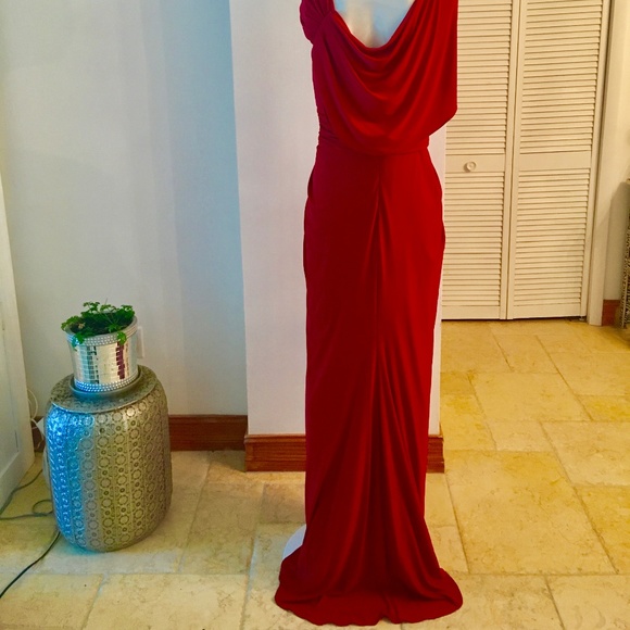 Badgley  Mischka  red evening gown, NEW, size 10 - Picture 2 of 8